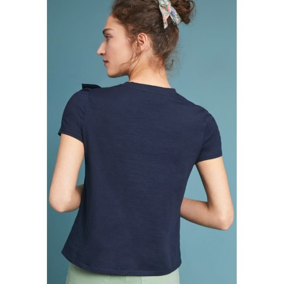 NWT Anthropologie Atlantis Ruffled Tee - Picture 2 of 3